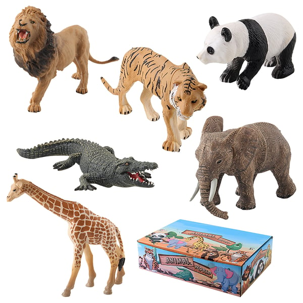 Safari Zoo Animals Figures Toys, 14 Piece Realistic Jungle Animal ...