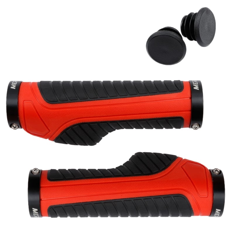 MEROCA Bicycle Grips Ergonomic Bar End Firm Mount Both Ends Lock 